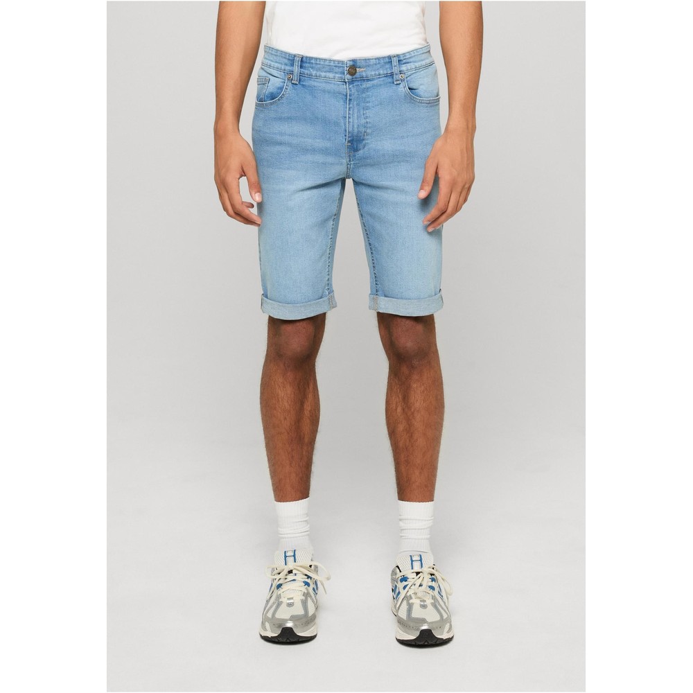 Urban Classics - Basic Slim Fit Jeans Shorts - Blue